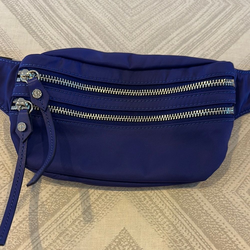 MZ WALLACE Women’s Purple Belt Bag with Silver Zippers - Picture 2 of 6